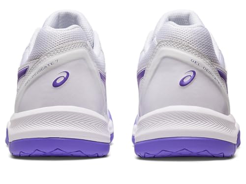 ASICS Women's Gel-Dedicate 7 Tennis Shoes, 9, White/Amethyst