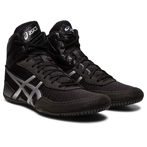 ASICS Men's MATCONTROL 3 Wrestling Shoes, 14, Black/Pure Silver
