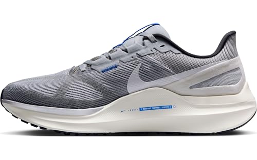 Nike Structure 25 Men's Road Running Shoes (DJ7883-011, Smoke Grey/Wolf Grey/Sail/White) Size 11.5