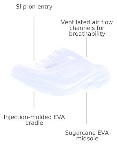 Hoka Unisex Ora Recovery Mule White/White Men's 7, Women's 9 Medium