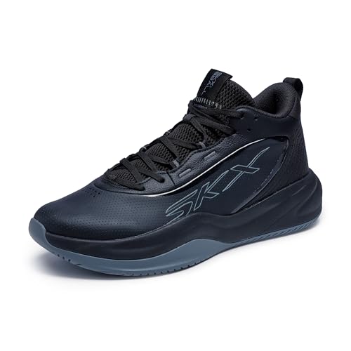 Skechers Men's Basketball SKX League Sneaker, Black/Black, 7.5
