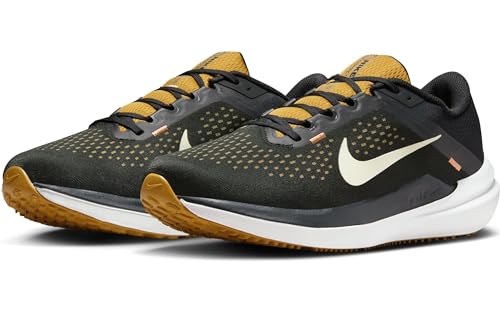 Nike Winflo 10 Men's Road Running Shoes (DV4022-009, Black/Bronzine/Amber Brown/Olive Aura) Size 8