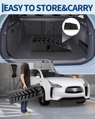 Heavy Duty Car Ramps, 2 PCS 16000 lbs GVW Capacity, 7.6 in Lift Height