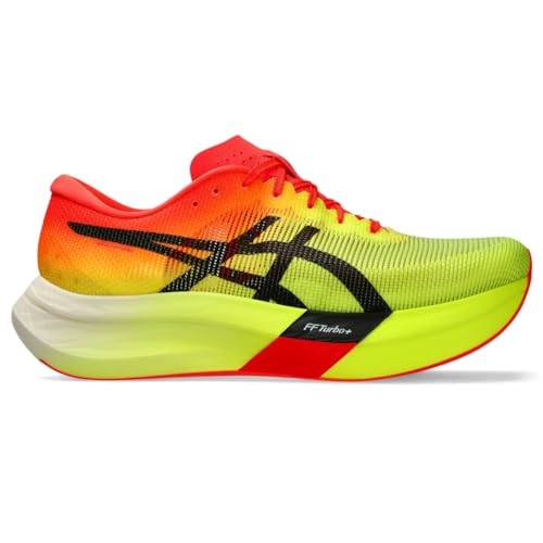ASICS Unisex METASPEED Sky Running Shoes, 5M / 6.5W, Safety Yellow/Black