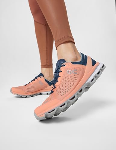 ON Running Womens Cloudsurfer Coral/Navy Running Shoe - 5.5