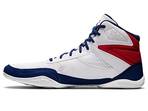 ASICS Men's Matflex 6 Wrestling Shoes, 12, White/DEEP Ocean