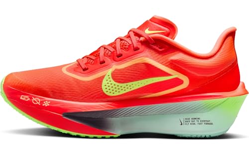 Nike Zoom Fly 6 Women's Road Racing Shoes (FN8455-601, Bright Crimson/Lime Blast/Mint Foam/Cave Purple) Size
