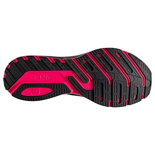 Brooks Men’s Launch 9 Neutral Running Shoe - Black/Pink/Yellow - 9.5 Medium