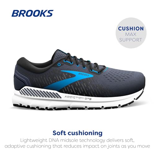 Brooks Men's Addiction GTS 15 Supportive Running Shoe - India Ink/Black/Blue - 12 Medium