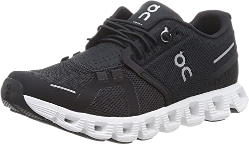 On Men's Cloud 5 Sneakers, Black/White, 8.5 Medium US