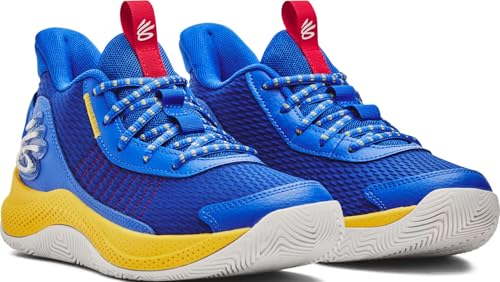 Under Armour Big Kids Grade School Curry 3Z7 Basketball Shoes 3026623 (Blue/White/White, US Footwear Size System, Big Kid, Numeric, Medium, 6)