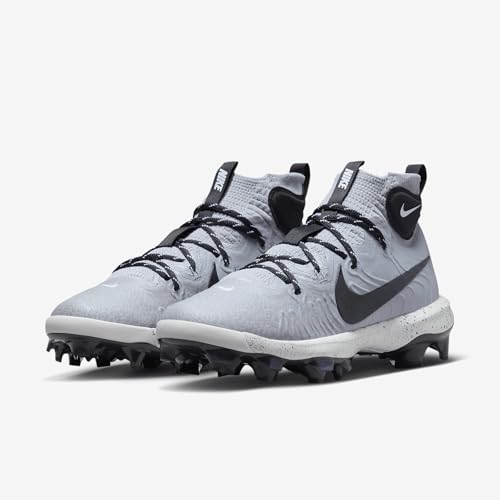 Nike Alpha Huarache NXT MCS Men's Baseball Cleats (DJ6519-003, Wolf Grey/White/Pure Platinum/Dark Smoke Grey) Size 12