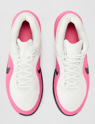 Nike Men's Precision 8 Mid Basketball Shoes, White/Black-Pinksicle-Black, 10