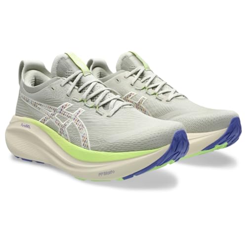 ASICS Men's Gel-Nimbus 27 Trail Running Shoes, 13, Nature Bathing/Lime Green