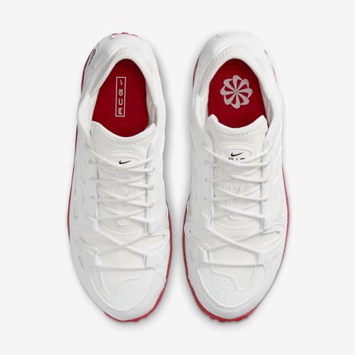Nike ACG Air Exploraid Men's Shoes (FJ1920-101, Summit White/Summit White/University Red/Black) Size 4