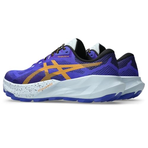 ASICS Men's Trabuco 14 Trail Running Shoes, 9.5, Cobalt Burst/Sandstorm