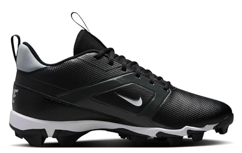 Nike Alpha Menace 4 Shark Football Cleats (Wide) (Black, US Footwear Size System, Adult, Men, Numeric, Wide, 10)