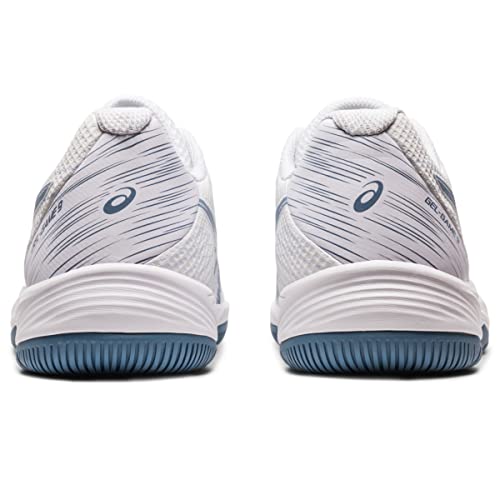 ASICS Men's Gel-Game 9 Tennis Shoe White/Steel Blue 9.5 D (M)