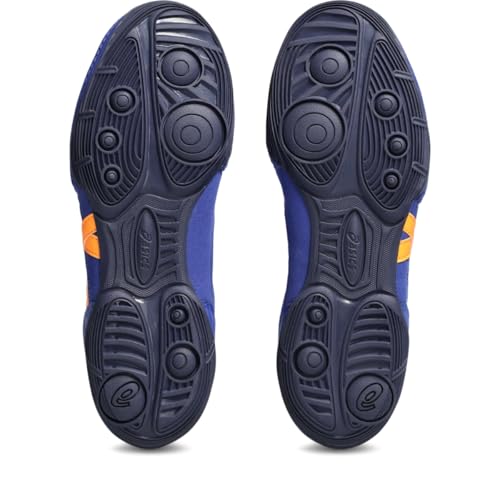 ASICS Kid's Matflex 7 Grade School Wrestling Shoes, 5.5, Dark Cobalt/Orange POP