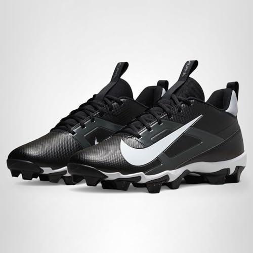 Nike Alpha Menace 4 Shark Football Cleats (Wide) (Black, US Footwear Size System, Adult, Men, Numeric, Wide, 10)
