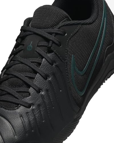 Nike Tiempo Legend 10 Academy Indoor/Court Low-Top Soccer Shoes (DV4341-002, Black/Deep Jungle/Black) Size 9