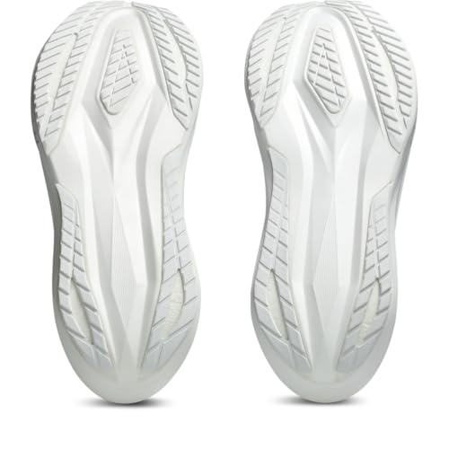 ASICS Unisex MEGABLAST Running Shoes, 5M / 6.5W, White/Piedmont Grey