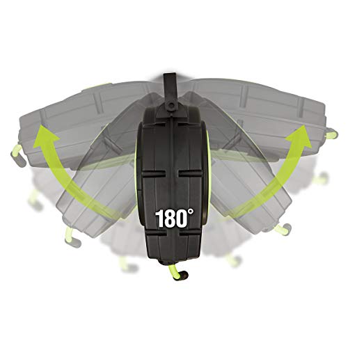 Flexzilla Retractable Enclosed Plastic Air Hose Reel, 3/8 in. x 50 ft., Heavy Duty, Lightweight, Hybrid, ZillaGreen - L8250FZ