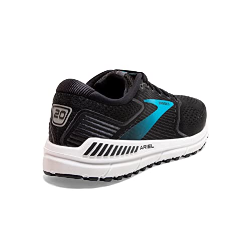 Brooks Women's Ariel '20 Running Shoe - Black/Ebony/Blue - 7.5 Medium
