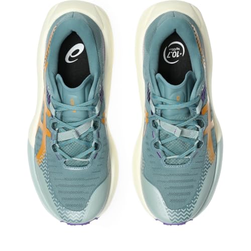 ASICS Women's Trabuco MAX 5 Running Shoes, 8, Foggy Teal/Radiant Amethyst