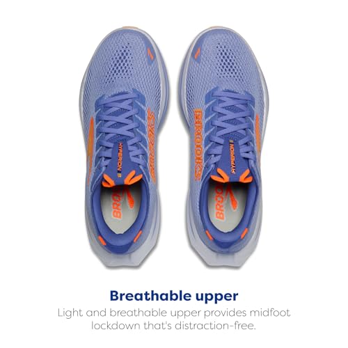 Brooks Women’s Hyperion 3 Neutral Running Shoe - Blue Heron/Orange/White - 8.5 Medium