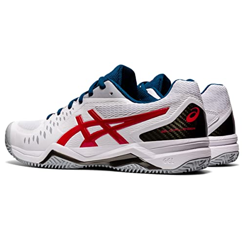 ASICS Gel-Challenger 12 Clay Tennis Shoe White/Classic Red 7 D (M)