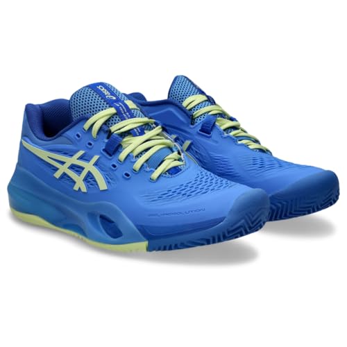 ASICS Women's Gel-Resolution X Clay, Blue Coast/Huddle Yellow, 7.5 Medium