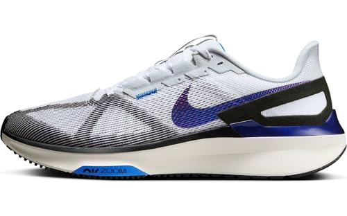 Nike Structure 25 Men's Road Running Shoes (HV5222-100, White/Black/Sail/Photo Blue) Size 11.5