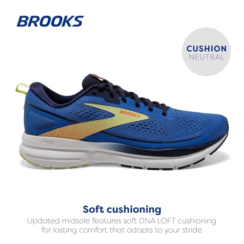Brooks Men’s Trace 3 Neutral Running Shoe - Blue/Peacoat/Yellow - 11.5 Medium