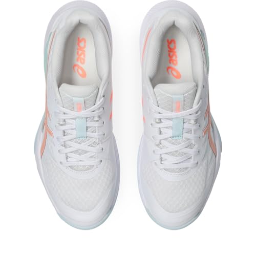 ASICS Women's Gel-Tactic 12 Volleyball Shoes, 11, White/Bright Sunstone