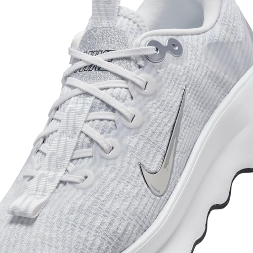 Nike Motiva Premium Women's Walking Shoes (FZ2115-101, Summit White/Pure Platinum/Black/Metallic Silver) Size 9.5