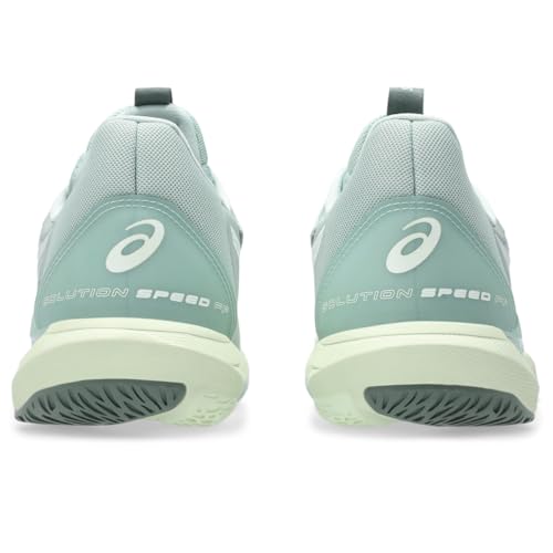 ASICS Women's Solution Speed FlyteFoam 3 Tennis Shoes, 8.5, Lichen Rock/White