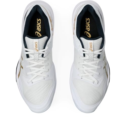 ASICS Men's Sky Elite FlyteFoam 3 Volleyball Shoes, 6.5, White/Pure Gold