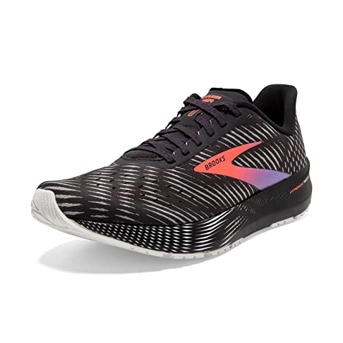 Brooks Women's Hyperion Tempo Road Running Shoe - Black/Coral/Purple - 7.5 Medium