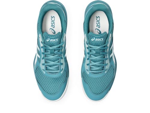ASICS Men's Upcourt 5 Indoor Sport Shoe, 13, Blue Teal/White