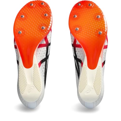 ASICS Unisex METASPEED MD Track & Field Shoe, 13M / 14.5W, White/Black