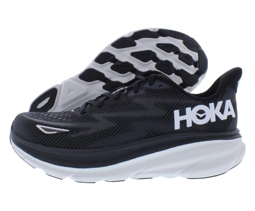 HOKA ONE ONE Clifton 9 Womens Shoes Size 10, Color: Black/White