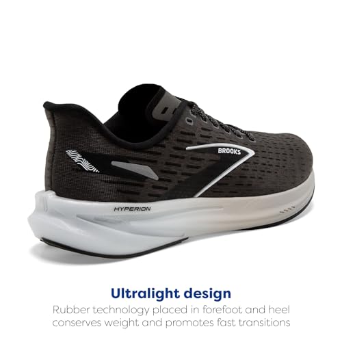 Brooks Women’s Hyperion Neutral Running Shoe - Gunmetal/Black/White - 10 Medium