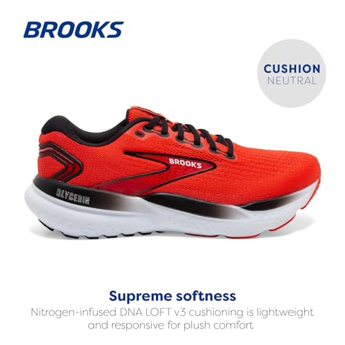 Brooks Men’s Glycerin 21 Neutral Running Shoe - Grenadine/Salsa/Black - 8 Medium