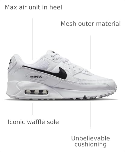Nike Air Max 90 White/Black/White 6.5 B (M)