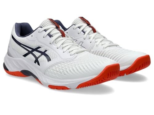 ASICS Men's Netburner Ballistic Ff 3 Trainers, White Indigo Fog, 10.5 US