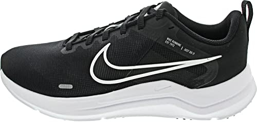 Nike Men's Downshifter 12 Running Shoe, Black Dark Smoke Grey Pure Platinum White, 12 US