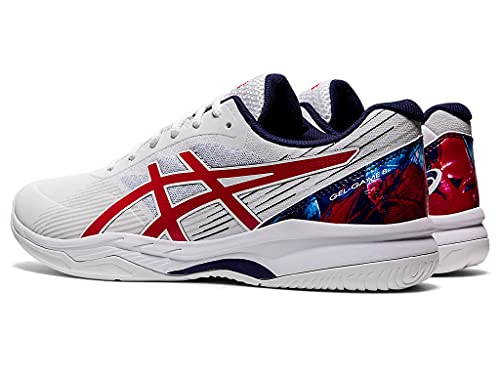 ASICS Men's Gel-Game 8 L.E. Tennis Shoes, 9.5, White/Classic RED
