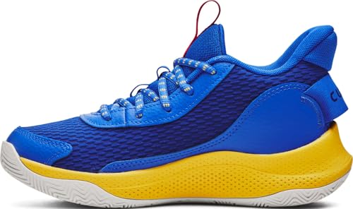 Under Armour Big Kids Grade School Curry 3Z7 Basketball Shoes 3026623 (Blue/White/White, US Footwear Size System, Big Kid, Numeric, Medium, 6)