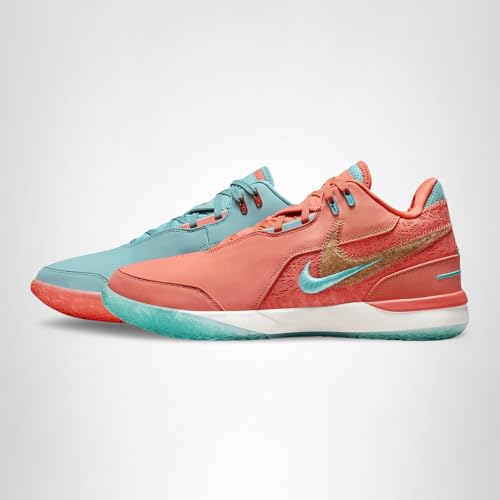 Lebron NXXT Gen AMPD Basketball Shoes (FJ1566-401, Mineral Blue/Sail/Light Wild Mango) Size 9.5